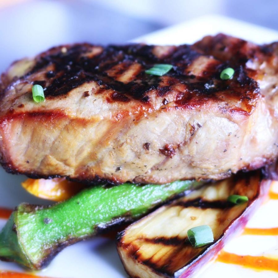 Recipe: Tuna steak with Brussels sprouts and red lentils