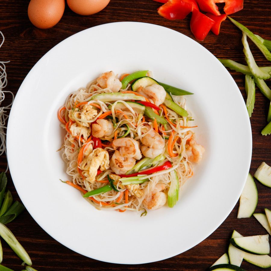 Recipe: Rice noodles with shrimp