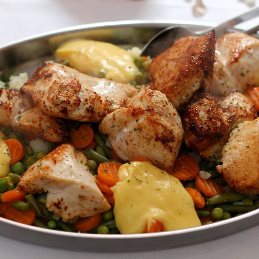 Turkey breast with vegetables and buckwheat groats