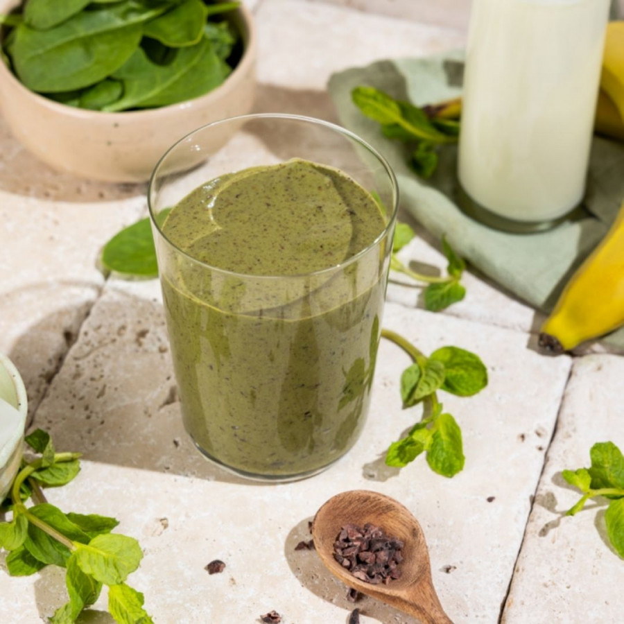 Chocolate shake with mint