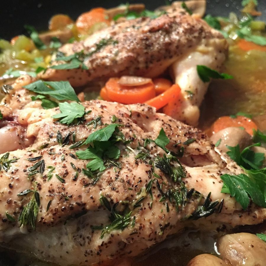 Recette: Poulet aux champignons et au sarrasin