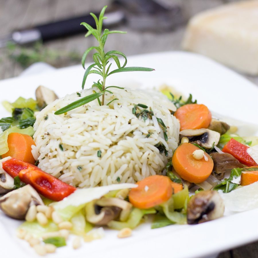 Recette: Riz aux champignons et aux légumes