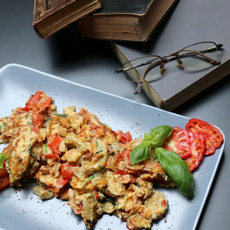 Receta: Huevos revueltos de colores