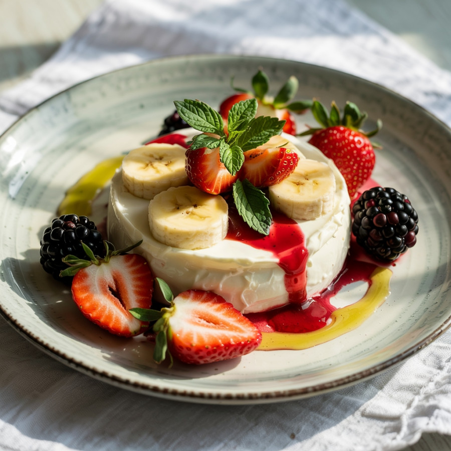 Rezept: Hüttenkäse mit Obst