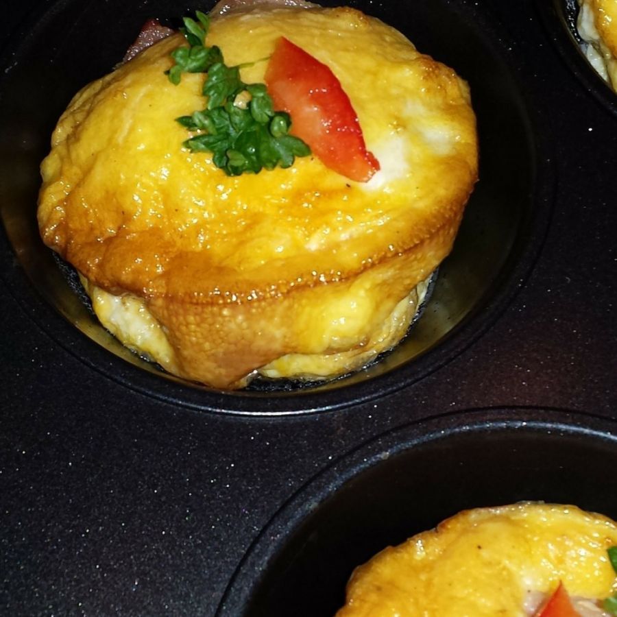 Rezept: Grüne Eiermuffins mit Feta