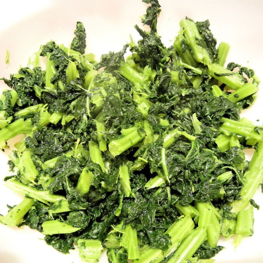 Receta: Col rizada caliente