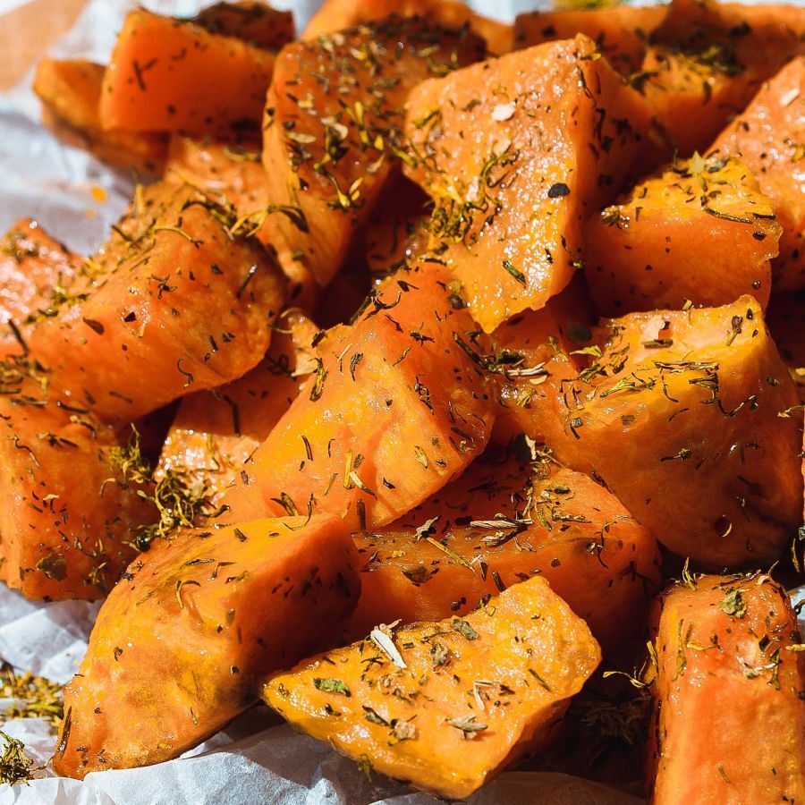 Recette: Ignames rôties avec sauce tzaziki
