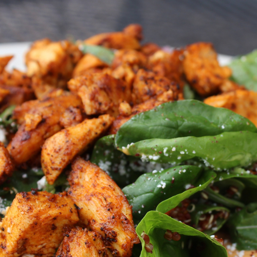 Rezept: Hähnchen mit Spinat