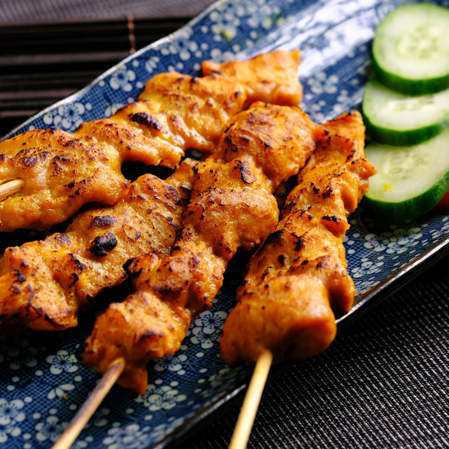 Recette: Brochette de poulet avec houmous