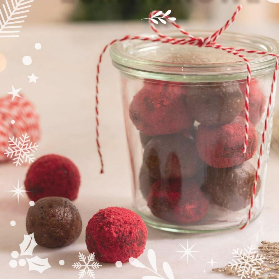 Receta: Bolas de chocolate, nueces y arándanos