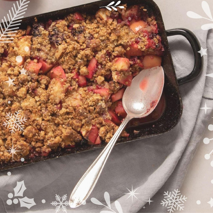 Casserole de fruits chauds