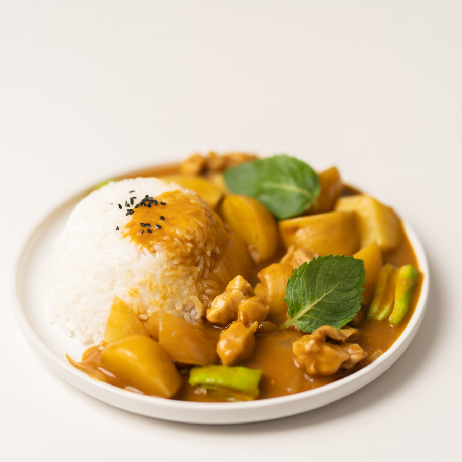 Receta: Pavo en leche de coco con hierbas