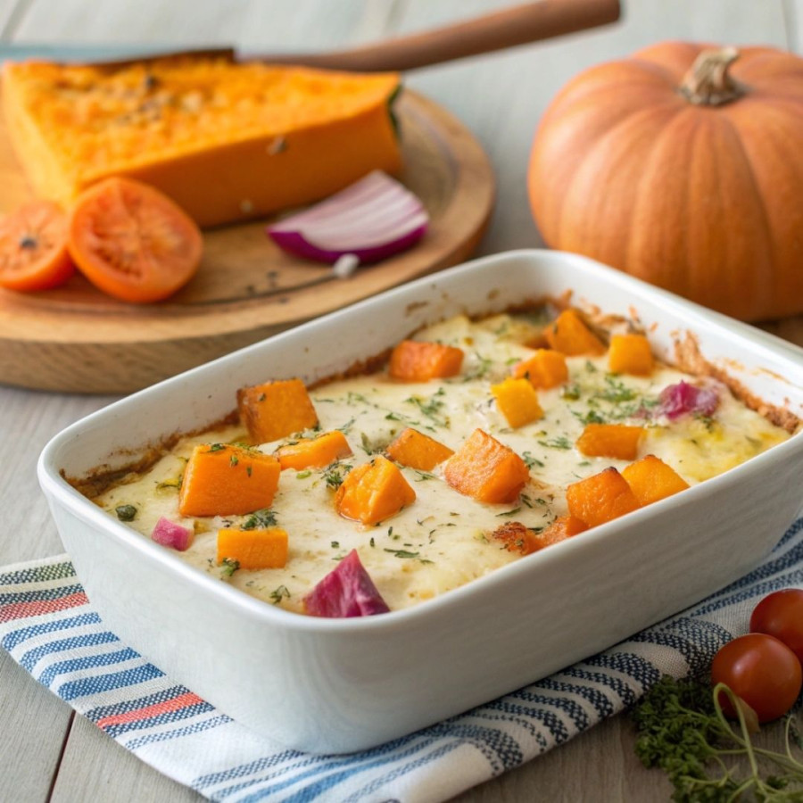 Przepis: Twarożek zapiekany z cukinią