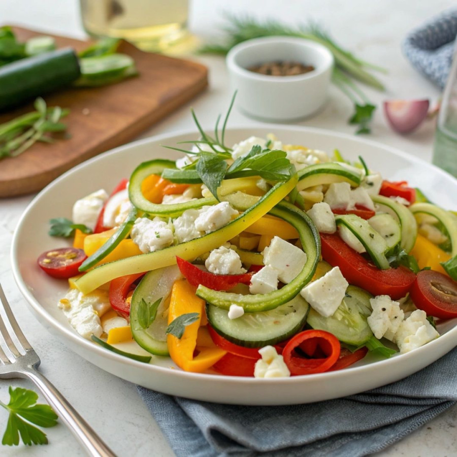 Przepis: Warzywa duszone z fetą