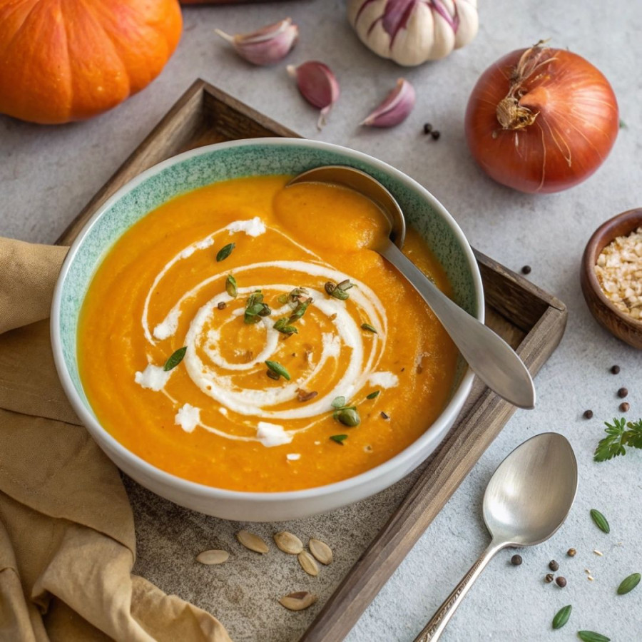 Krem z dyni z jogurtem
