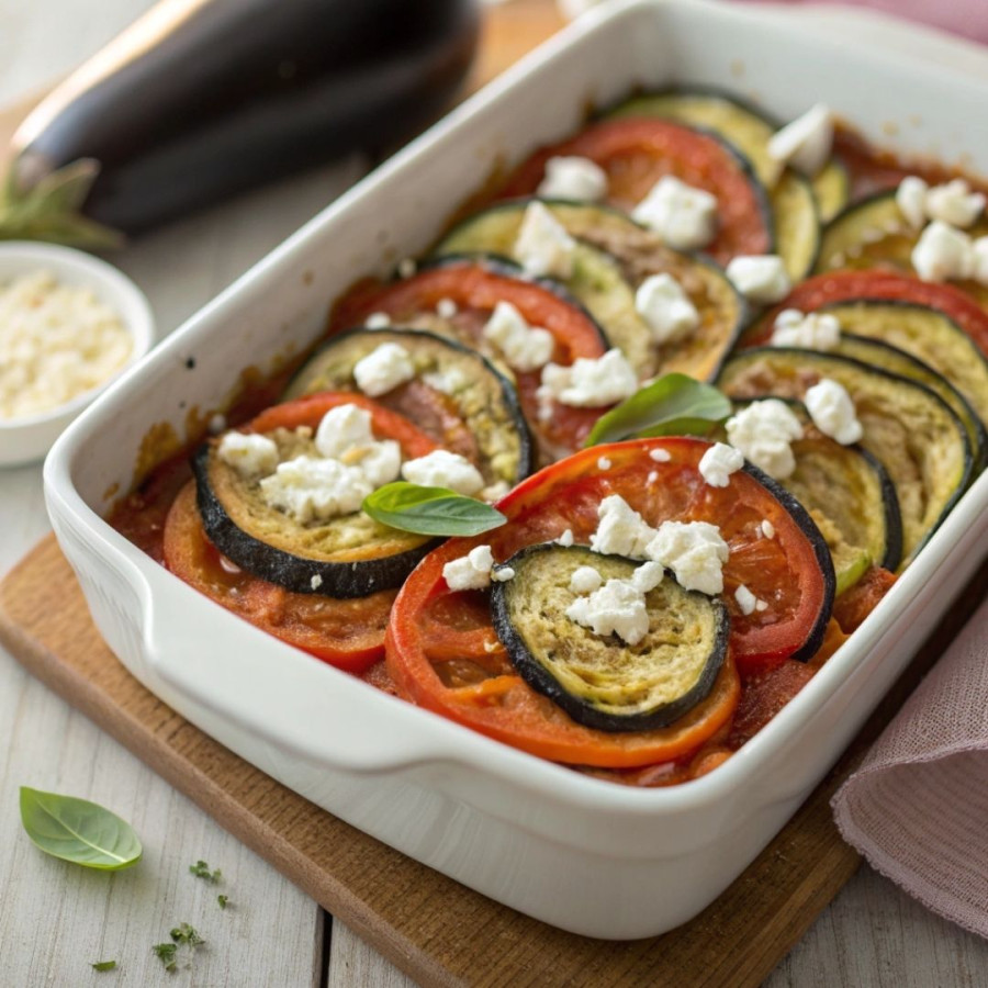 Przepis: Duża zapiekanka z warzywami i twarogiem